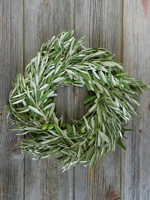 20 In Fresh Olive Branch Green Wreath